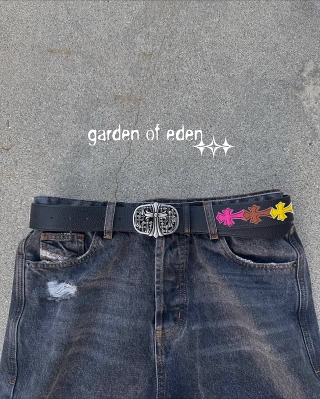 Chrome Hearts Multi-Color Cemetery Cross Belt Authentic  ⚔️⛓️‍💥