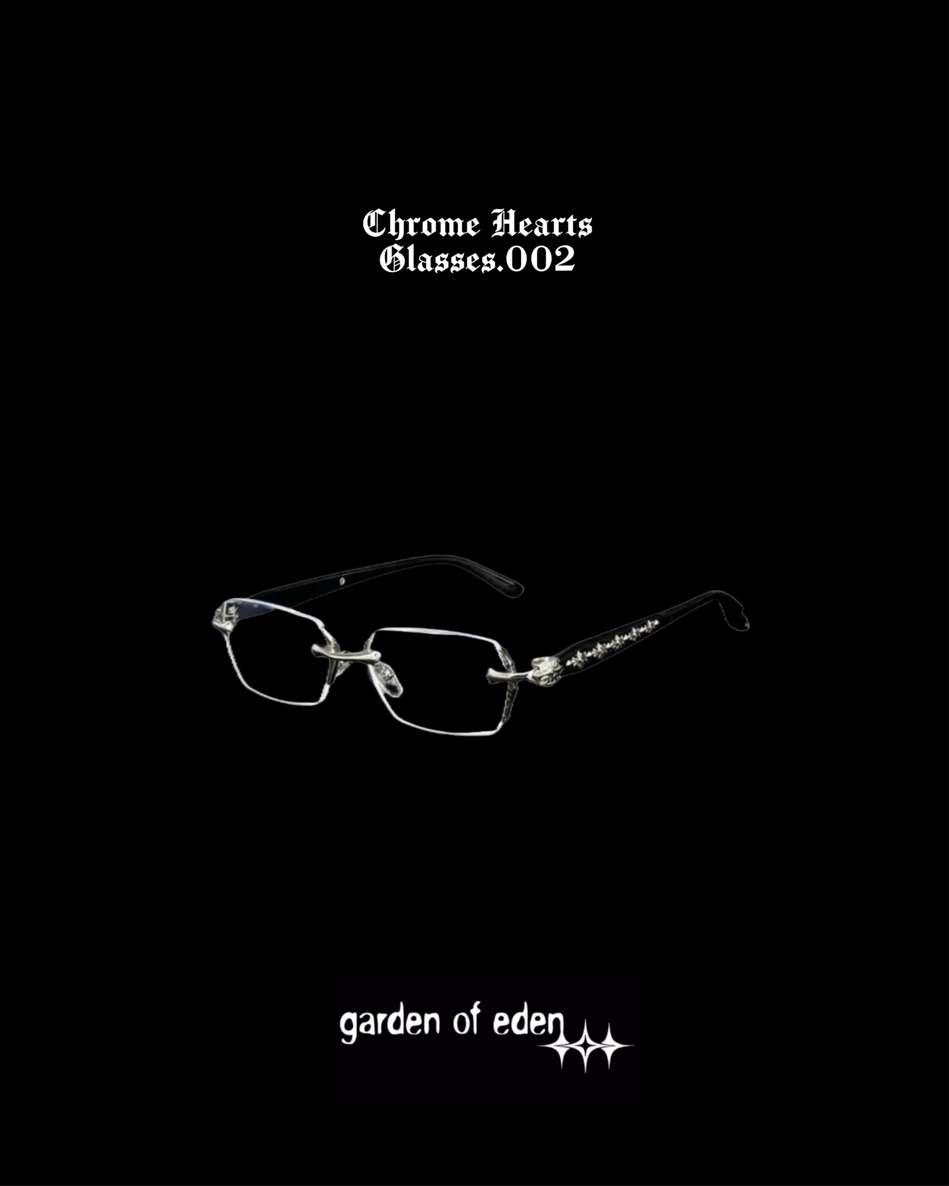 Chrome Hearts Rimless Glasses | Authentic Designer Eyewear – Garden of Eden
